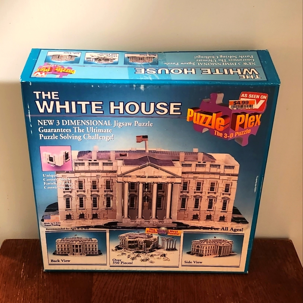 VINTAGE White House 3-D Puzzle NWT